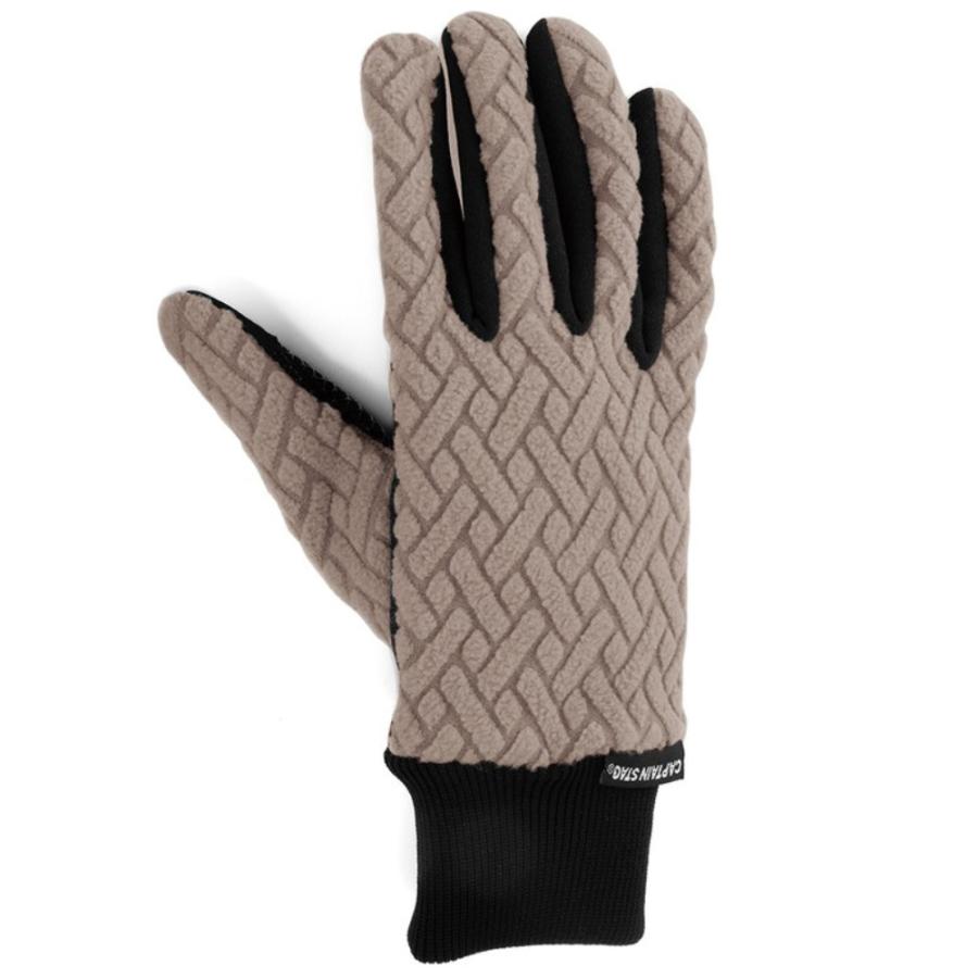 （M-XLサイズ展開） メンズ 手袋 スマホ 使いやすい 滑りにくい 甲側防風 シンプル 防寒 カジュアルすぎない 男性 ベージュ グレージュ キャプテンスタッグ | CAPTAIN STAG | 05