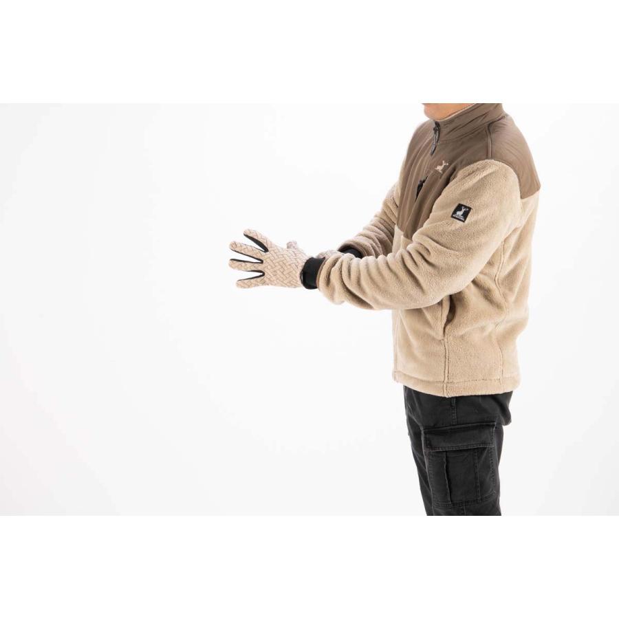 （M-XLサイズ展開） メンズ 手袋 スマホ 使いやすい 滑りにくい 甲側防風 シンプル 防寒 カジュアルすぎない 男性 ベージュ グレージュ キャプテンスタッグ | CAPTAIN STAG | 02