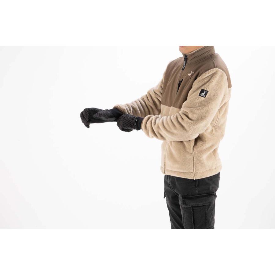 （M-XLサイズ展開） メンズ 手袋 スマホ 黒 使いやすい 滑りにくい 甲側防風 シンプル お出かけ 散歩 防寒 カジュアルすぎない 男性 人気 キャプテンスタッグ | CAPTAIN STAG | 02