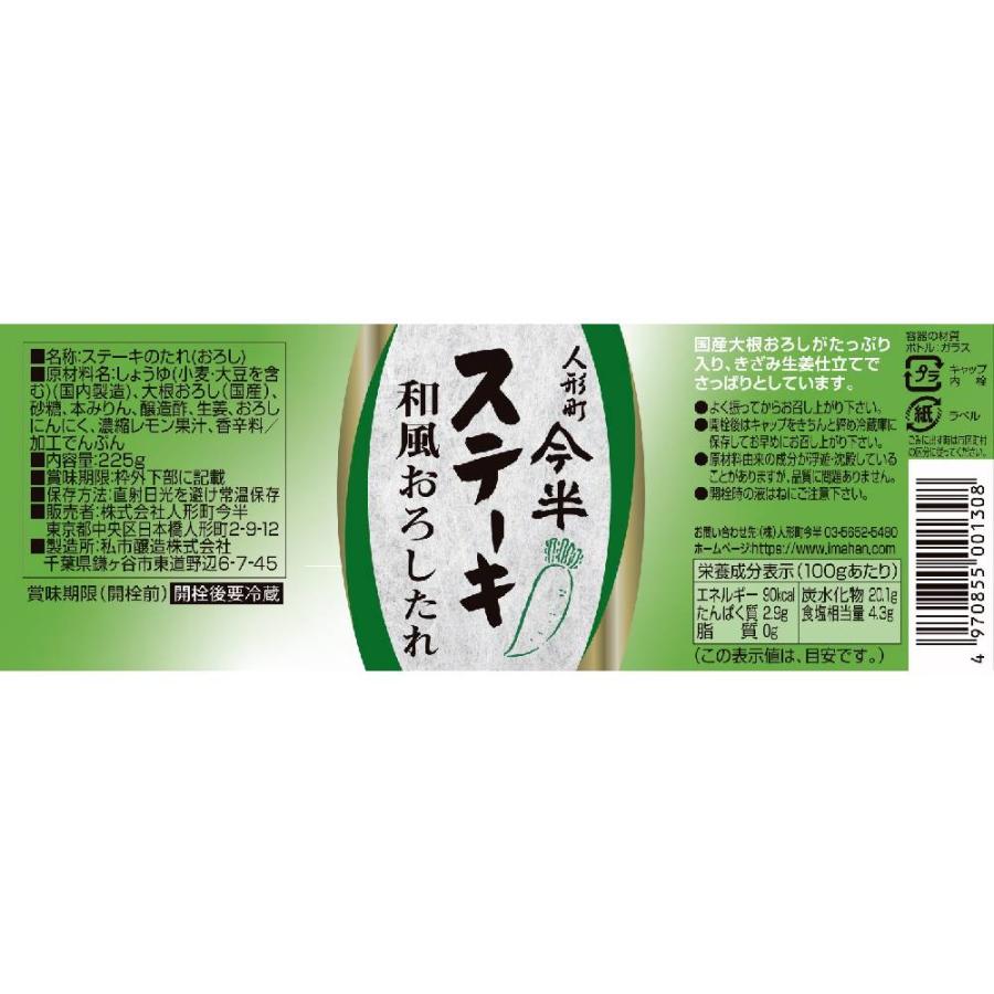 ステーキのたれ たれ ステーキソース ソース ステーキ和風おろしたれ 225g お歳暮 冬ギフト 万能たれ 大根おろし 和風たれ セット 人形町今半 | 人形町今半 | 01