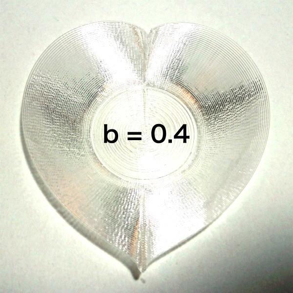 3Dデザイン小皿 いろんなハート形の 透明で輝く かる〜い おしゃれな 豆皿 容器 入れ物 (螺旋3D印刷品) |  | 02