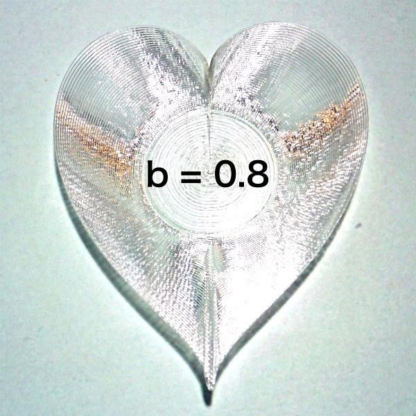 3Dデザイン小皿 いろんなハート形の 透明で輝く かる〜い おしゃれな 豆皿 容器 入れ物 (螺旋3D印刷品) |  | 04