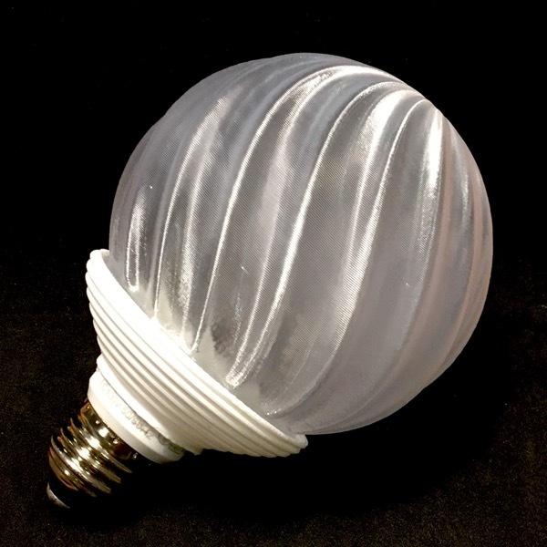 240W相当 4灯シーリングライト 直径 10cm 3Dデザイン電球 IIng 付き おしゃれに きらめき輝く灯り オリジナル透明ランプシェード 電球色 昼白色｜dasyn｜03