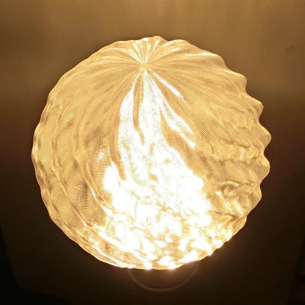 3Dデザイン電球 おしゃれに きらめくボール球型LED電球 裸電球 (浅い波