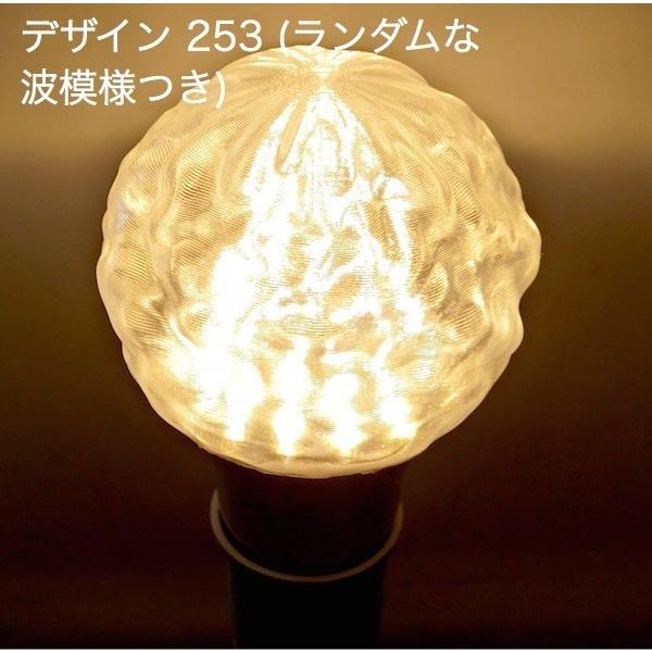 3Dデザイン電球セミオーダー お好きなサイズと模様が選べる! おしゃれに きらめく裸電球 小型ボール球型 LED電球 天井直付けに! 30〜60W相当 直径7〜9cm E26 |  | 10