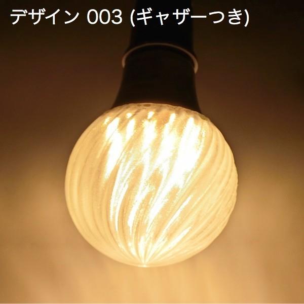 3Dデザイン電球セミオーダー お好きなサイズと模様が選べる! おしゃれに きらめく裸電球 小型ボール球型 LED電球 天井直付けに! 30〜60W相当 直径7〜9cm E26 |  | 04