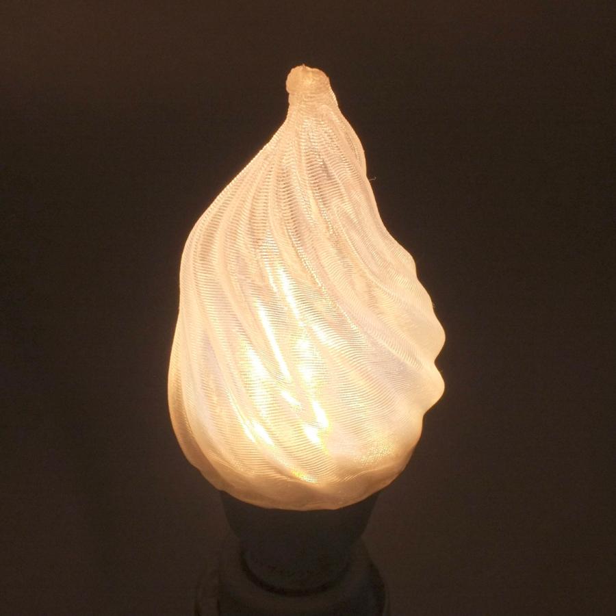 3Dデザイン電球 シャンデリア球型 炎のようにゆらぐ形 ホットな燃える