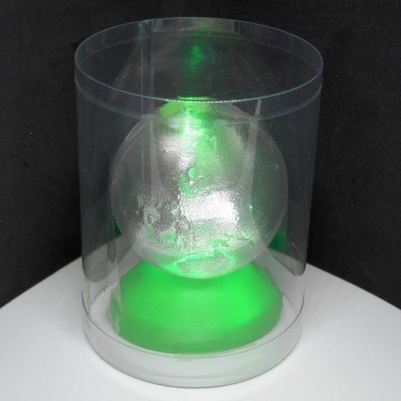3Dデザインランプ LED 照明つき かる〜い地球儀 直径 6 cm (ボタン電池式 ライトつき おしゃれな3D印刷インテリア |  | 02