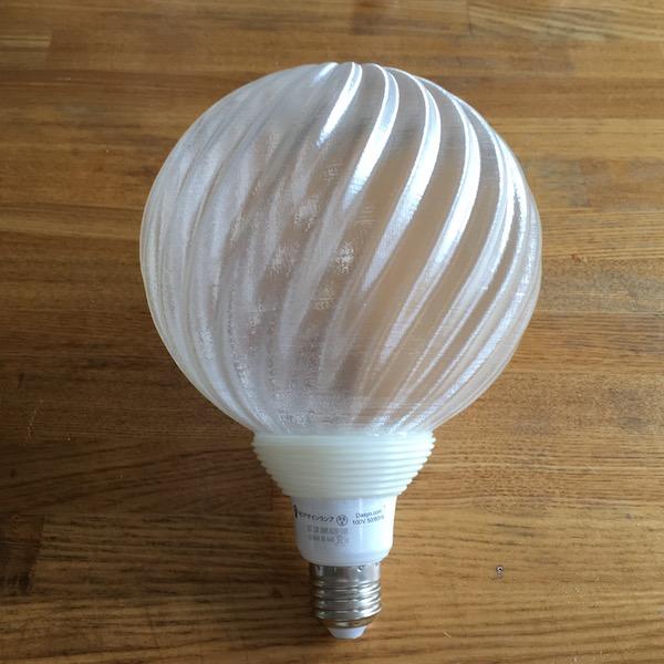 オンライン直売 90W相当 3灯ペンダントライト 直径 12cm 3Dデザイン電球 IIng3 付き おしゃれに きらめく あかり オリジナル透明ランプシェード 電球色 昼白色