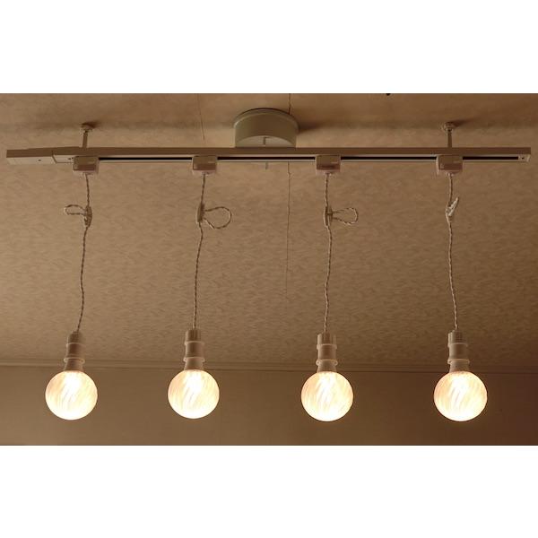 240W相当 ダクトレール 4灯ペンダントライト 直径 15cm 3Dデザイン電球