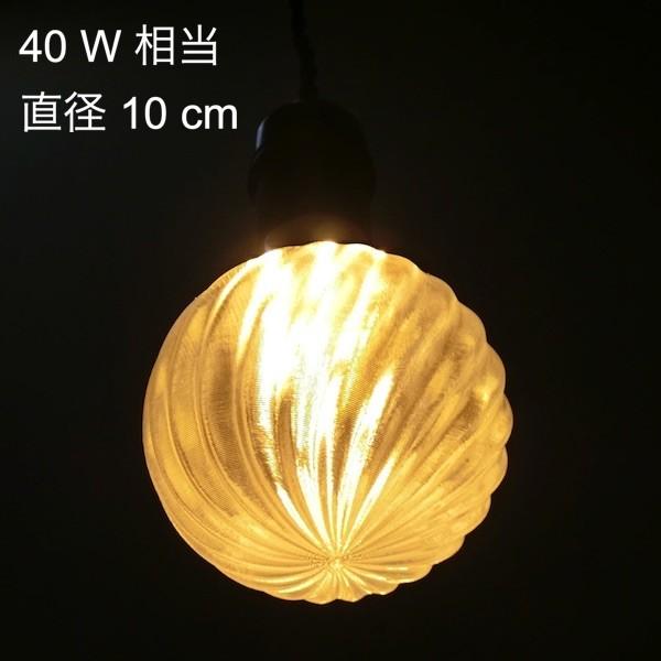 ペンダントライト 1灯 3Dデザイン電球つき おしゃれに きらめく
