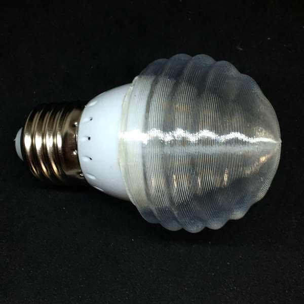 3Dデザイン電球 おしゃれに光が伸びる きらめくLED電球 (渦巻き