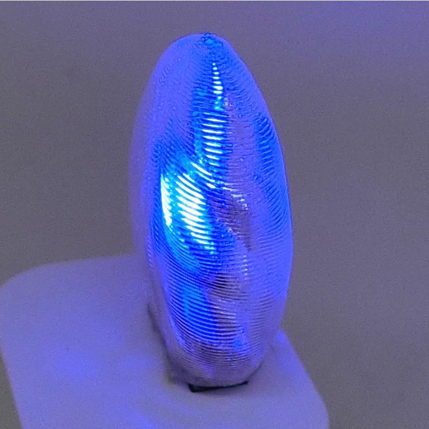 3Dデザインランプ おしゃれな 3D 印刷シェードつき 薄型 USB ミニライト 青色 (照明器具，デザイン電球) |  | 01