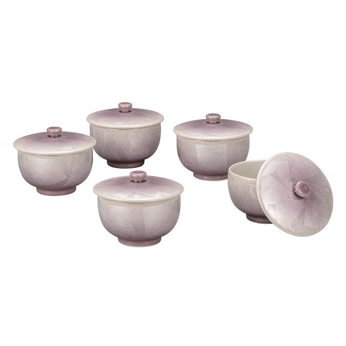 公式の 九谷焼 蓋付湯のみ5客セット 銀彩紫 上質で快適 Www Gran Gusto It