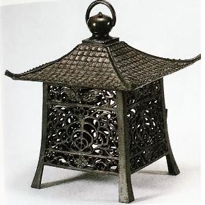 高岡銅器 吊燈籠 四角　特大