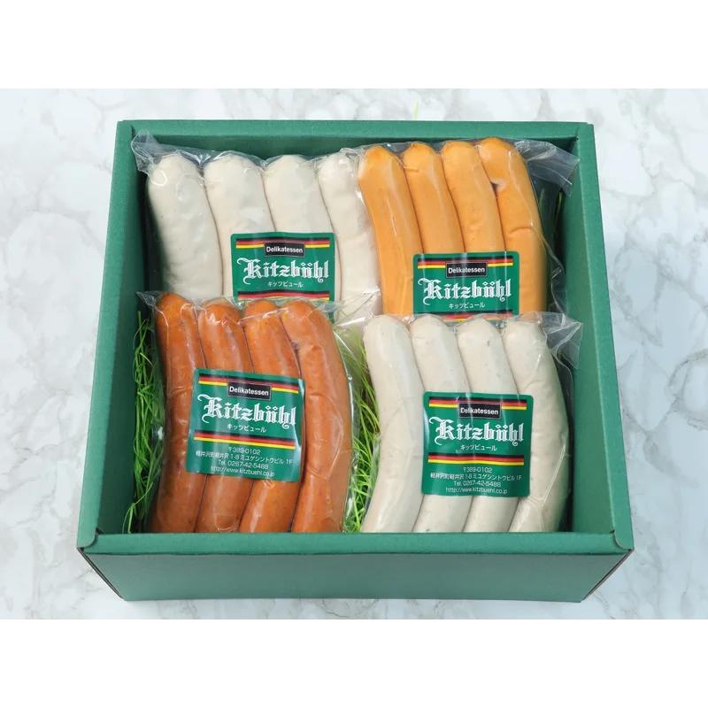 ソーセージ ウインナー ギフト 軽井沢レストランの職人が作る自慢のドイツソーセージ4パック（16本入り）Ａセット 人気4種 詰め合わせ 冷蔵 手作り 内祝 BBQ |  | 05