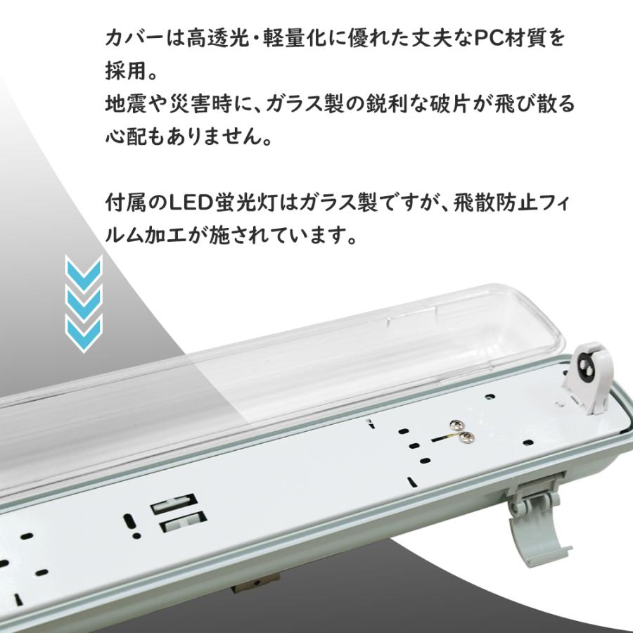 LEDベースライト 1灯式 40W形 LED蛍光灯器具一体型 防雨 防水 防雪