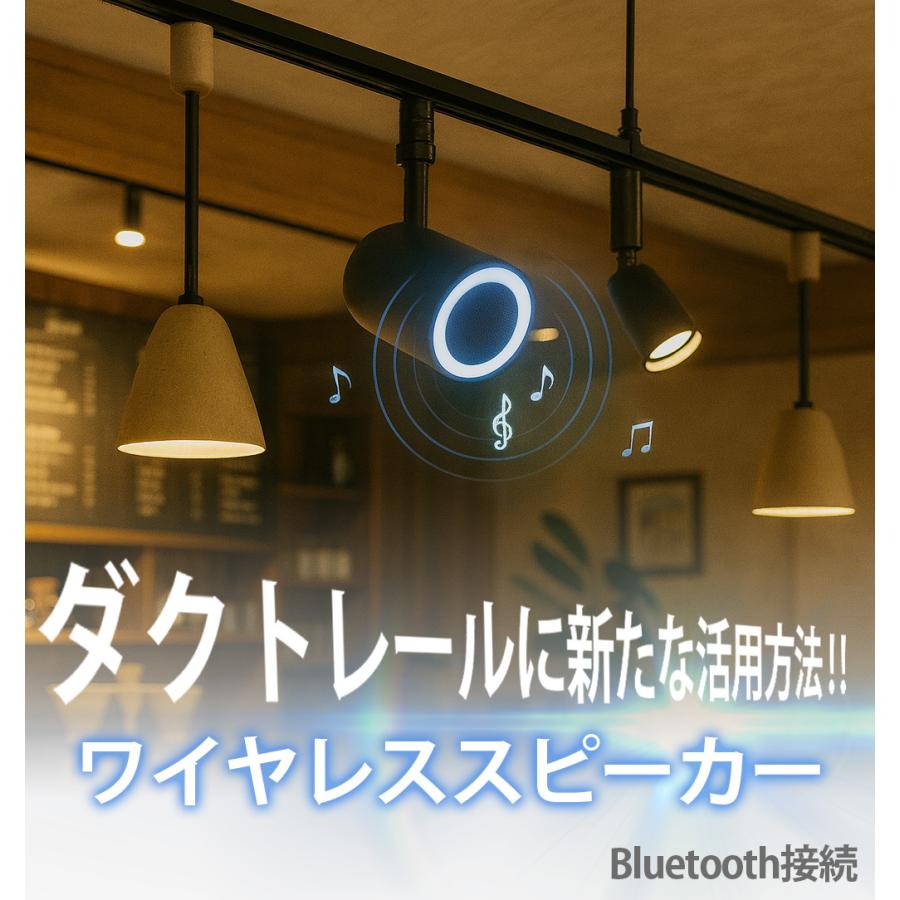 2個セット スピーカー ダクトレール用 Bluetooth スポットライト 配線