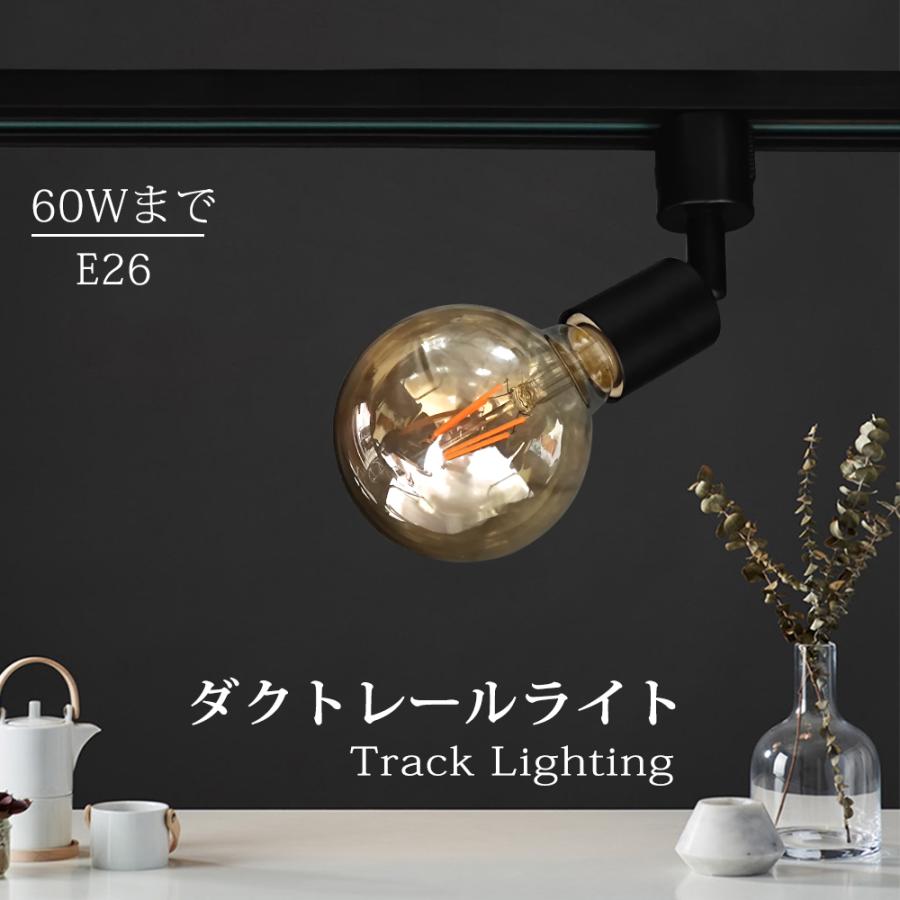 ダクトレールライト ライティングバー用 E26 LED電球付き エジソン電球