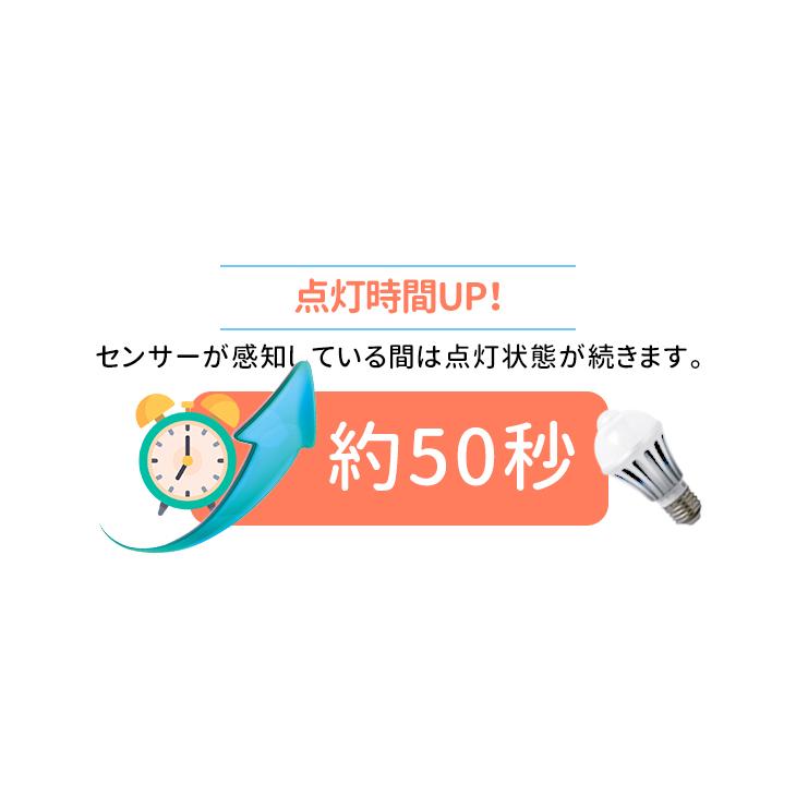 LED電球 E26 60W 電球 人感センサー 60形相当 E17 自動点灯/消灯 工事不要 照明 節電｜dataworks119｜07