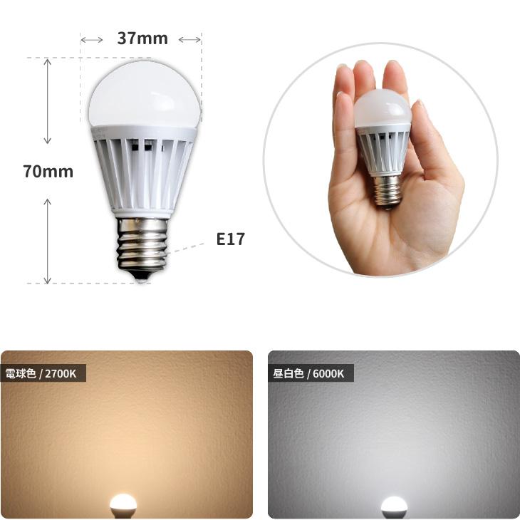 LEDミニクリプトン電球 小型電球 55W形相当 E17 led 電球 節電