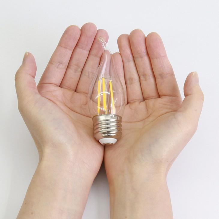 【2本】LED シャンデリア電球 ろうそく 炎型 電球色 (2700K) 4W 2本】LED シャンデリア電球 ろうそく 炎型 電球色 (2700K) 4W 【公式通販】