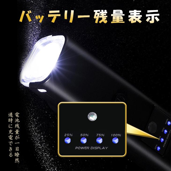 自転車ライト 充電式 防水 高輝度 4つ調光モード USB充電 ライト 脱落