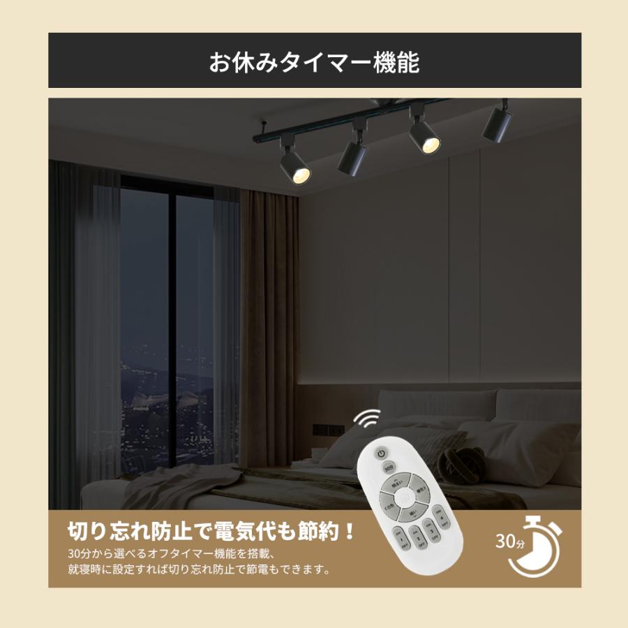 3灯】LEDスポットライト 調光調色 電球付き リモコン付き ダクトレール