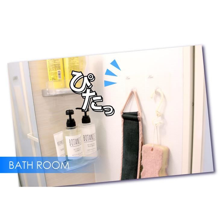 シートフック 透明タイプ フック 収納 キッチン お風呂 バスルーム インテリア マジックフックシール 強力 防水 痕が残らない 目立たない ウォールフック 壁掛け |  | 03