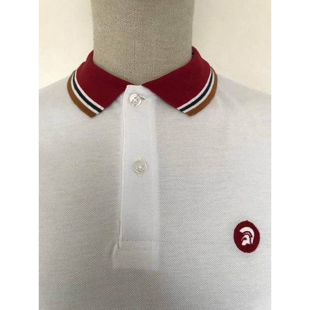 《返品・交換 不可》【SALE】トロージャン TROJAN 送料無料 メンズ PIQUE POLO SHIRT TC1009 WHITE ポロシャツ ホワイト 白 スカ ロック レゲエ スキンヘッド｜datchdelito｜03