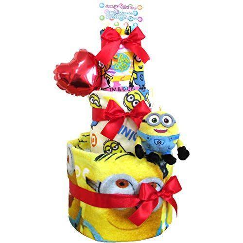 お気にいる ミニオン おむつケーキ 中 パンパース 出産祝い スマイルポップ レッド 女の子 おむつs 29枚 高い品質 Atempletonphoto Com