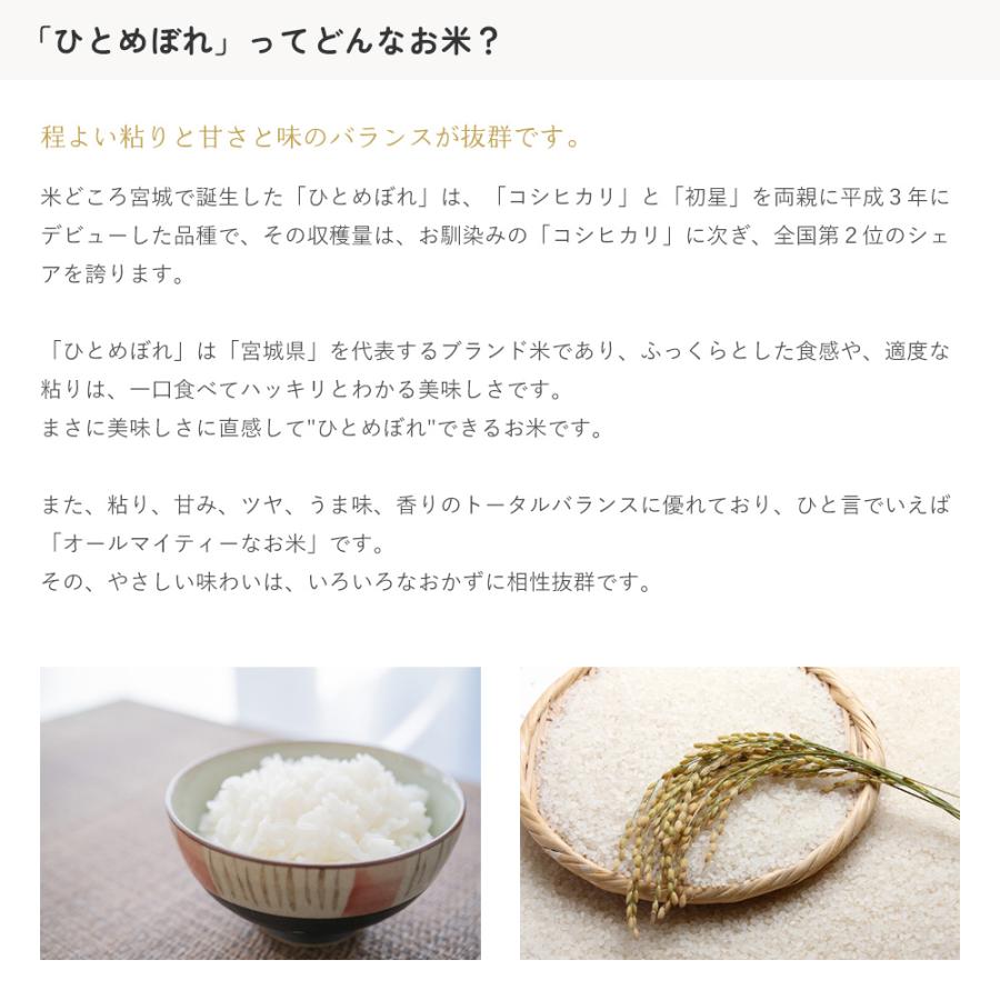 ひとめぼれ 無洗米 10kg(5kg×2袋) 宮城県産 令和6年産 : 伊達の ひとめぼれ 無洗米 10kg(5kg×2袋) 宮城県産 令和6年産 : 伊達の
