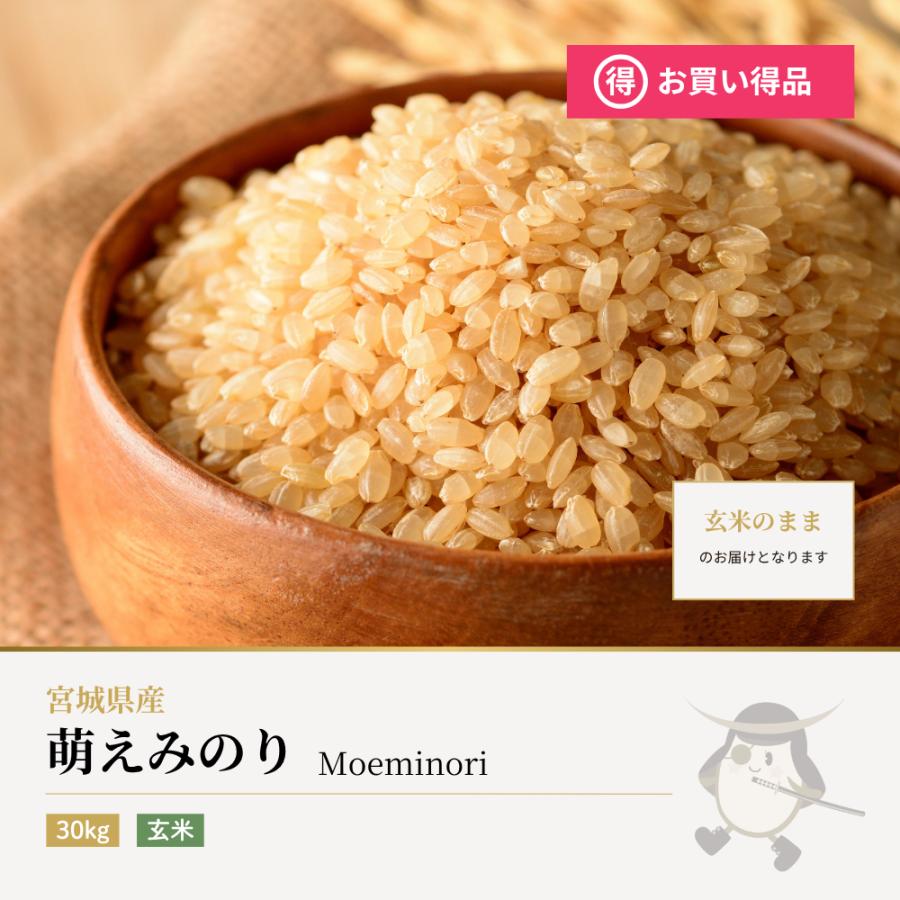 萌えみのり 玄米 30kg 宮城県産 令和7年産（Yahoo!・伊達の蔵出し本舗-お米の匠）