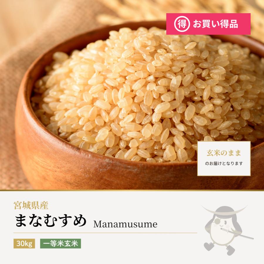 まなむすめ 一等米玄米 30kg 宮城県産 令和7年産 : 伊達の蔵出し本舗