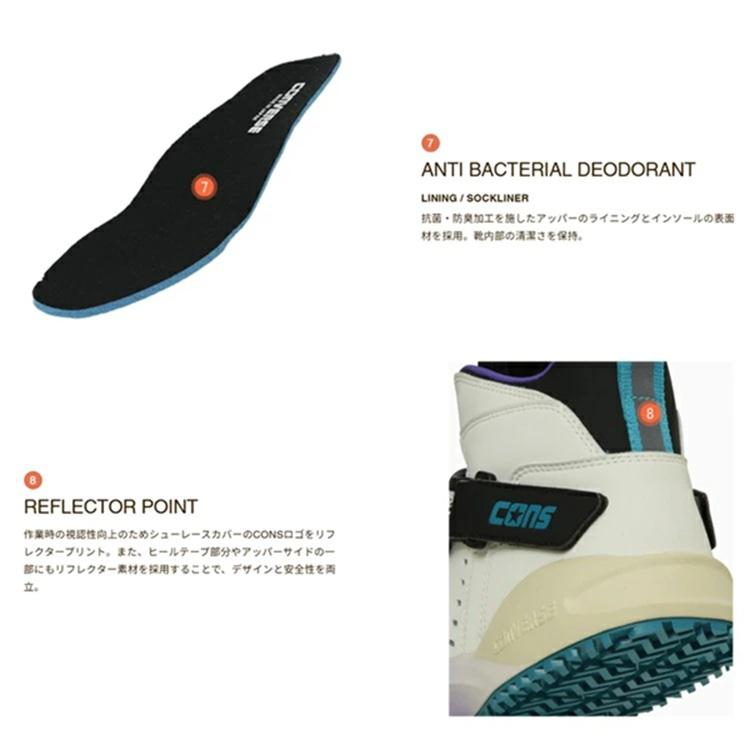 【2025SS限定】CPD コンバース CONVERSE 安全靴 AEROJAM PS 33701720 エアロジャム プロスニーカー ハイカットシューレース 紐 マジック甲カバー JSAA規格 |  | 10