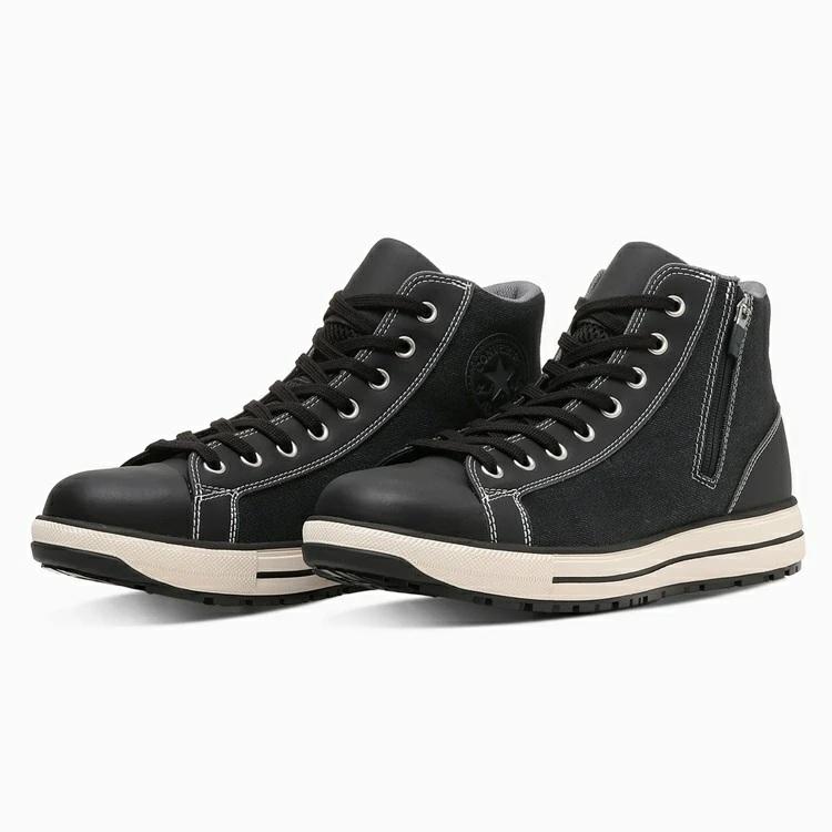 【2026SS限定】コンバース CONVERSE 安全靴 ALL STAR PS II DM Z HI 33702741 ブラックデニム オールスター サイドジップ ハイカットシューレース 紐 JSAA規格 |  | 01