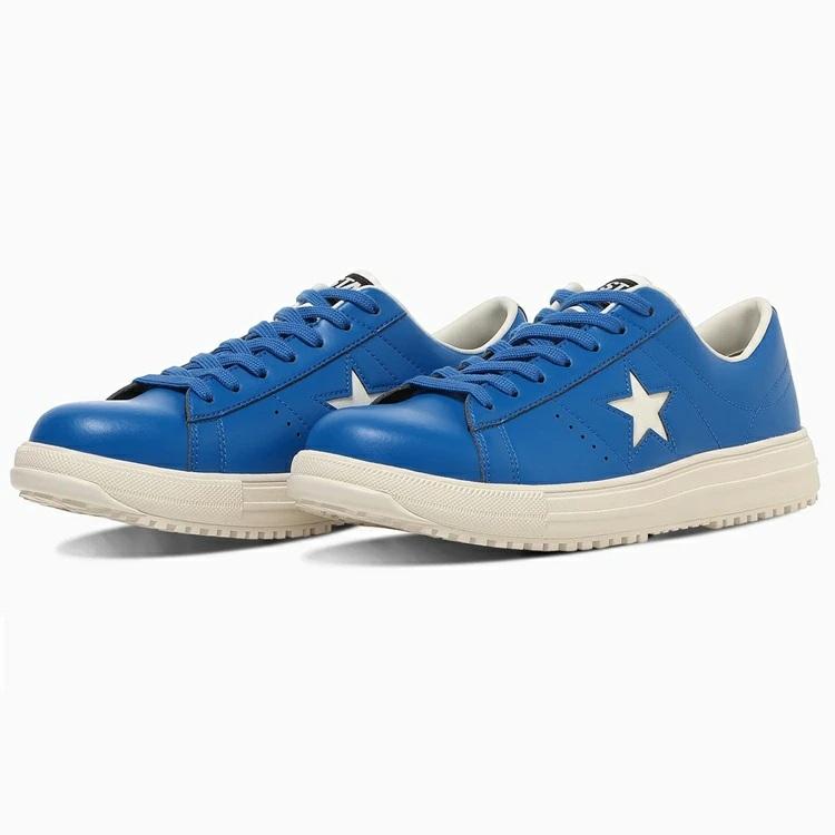 【2026SS限定】CPD コンバース CONVERSE WORKING 安全靴 ONE STAR PS 33702760 ワンスター セーフティシューズ ブルー 青 作業靴 先芯 限定カラー |  | 01