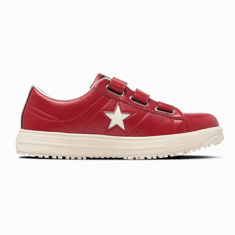 【2026FW限定】CONVERSE WORKING コンバース 安全靴 ワンスターベルト ONE STAR PS V-3 レッド/ホワイト 33703171 プロスニーカー ローカット3本ベルト JSAA規格 |  | 02
