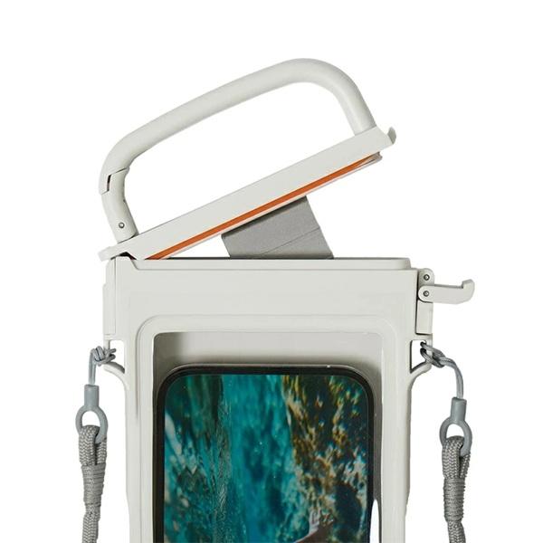 リズム RHYTHM スマホ防水 IP67相当 水中撮影 水中タッチ操作 iPhone17 (Pro Max) 対応 水に浮く セミハードケース カラビナハンドル ストラップ付き 9YYA66RH | 高儀 | 14