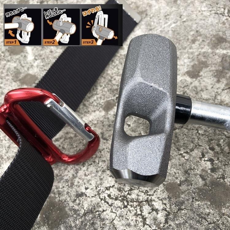 【ショート】OHオーエッチ工業 ハンマー ASB-06S 足場ショートハンマー 0.6kg 足場屋ハンマー掛け穴付ヘッド カラビナ工具差しに掛けられる |  | 02