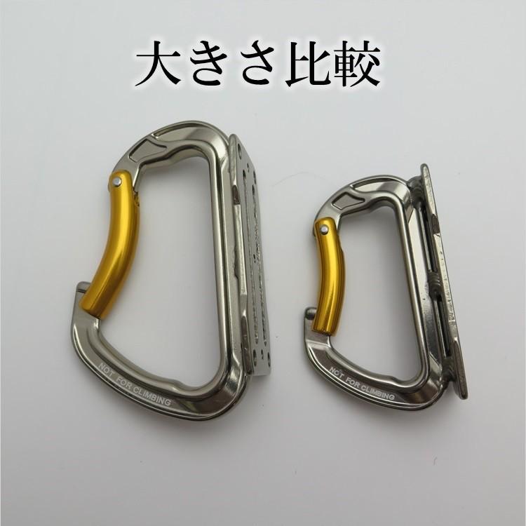 ダブルタクト DBLTACT カラビナ 工具差し 小型アルミ製 シングルカラビナ DT-AHS シルバー・ガンメタ・チタン 3色 工具ホルダー | 三共コーポレーション | 02