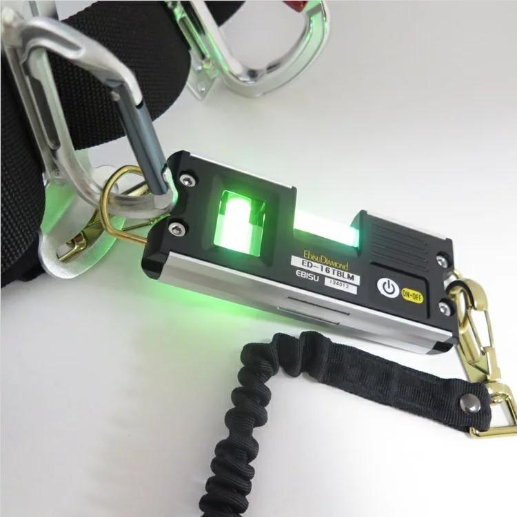 エビス EBISU 水平器 トビ・ライトレベルミニ ED-16TBLM LEDライト 両側シャックル カラビナ対応 超強力マグネット 足場組立 作業工具 | EBISU（水平器、水準器） | 04