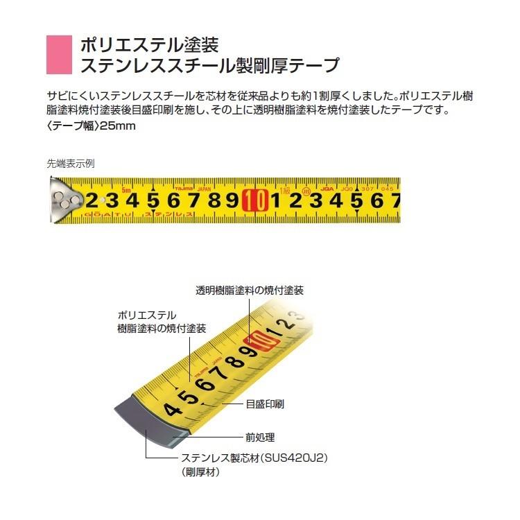 タジマ TAJIMA スケール コンベックス 剛厚セフステンロックマグ GASFGSLM2550(25mm×5.0m)｜datemono｜04