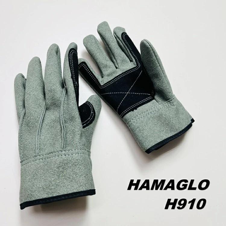 【2双までメール便可】 横浜のばのば HAMAGLO 人口皮革 背縫い手袋 大当て H910 革手 皮手袋 Mサイズ・Lサイズ 作業手袋 | 