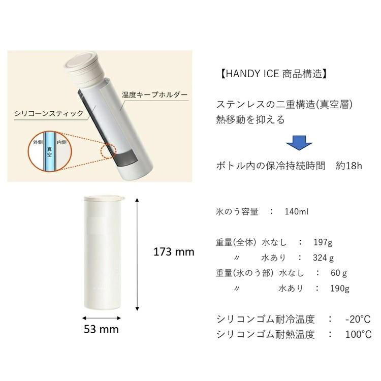氷のう HANDY ICE 携帯氷のう HICE 冷たさ約18時間 熱中症対策 魔法瓶 携帯氷嚢 ブラック ベージュ 耐冷 耐 |  | 02