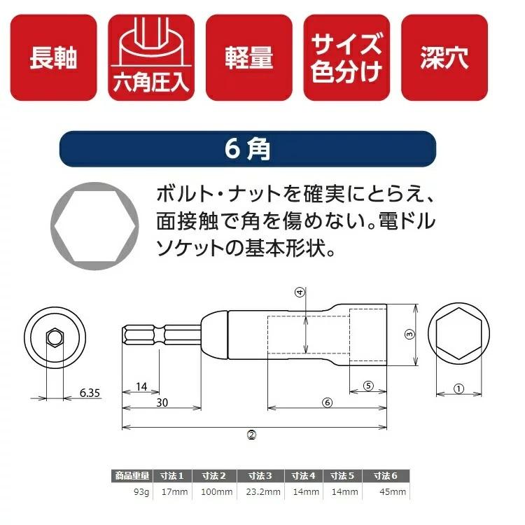 ロブテックス×プロギア インパクトソケット PG-DSX17S インパクトドライバー用ソケット17mm 6角 高耐久 強靭ストロック LOBSTER×PROGEAR エビ 丸三商事｜datemono｜04