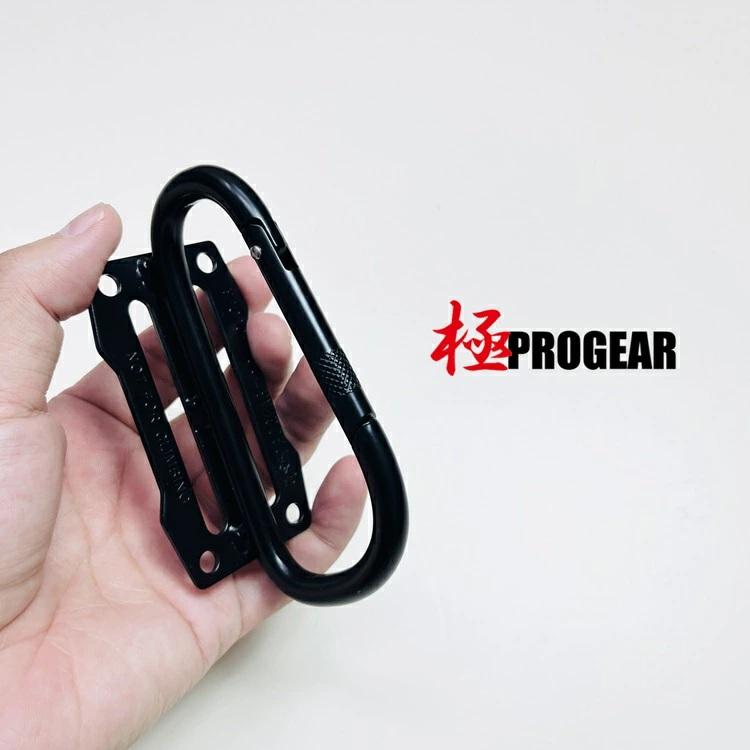 プロギア PROGEAR カラビナ工具差し スチール製 カラビナ 工具差し PG-TF-MB マットブラック 工具ホルダー 8mm径 切れ込み マット塗装 丸三商事 | 