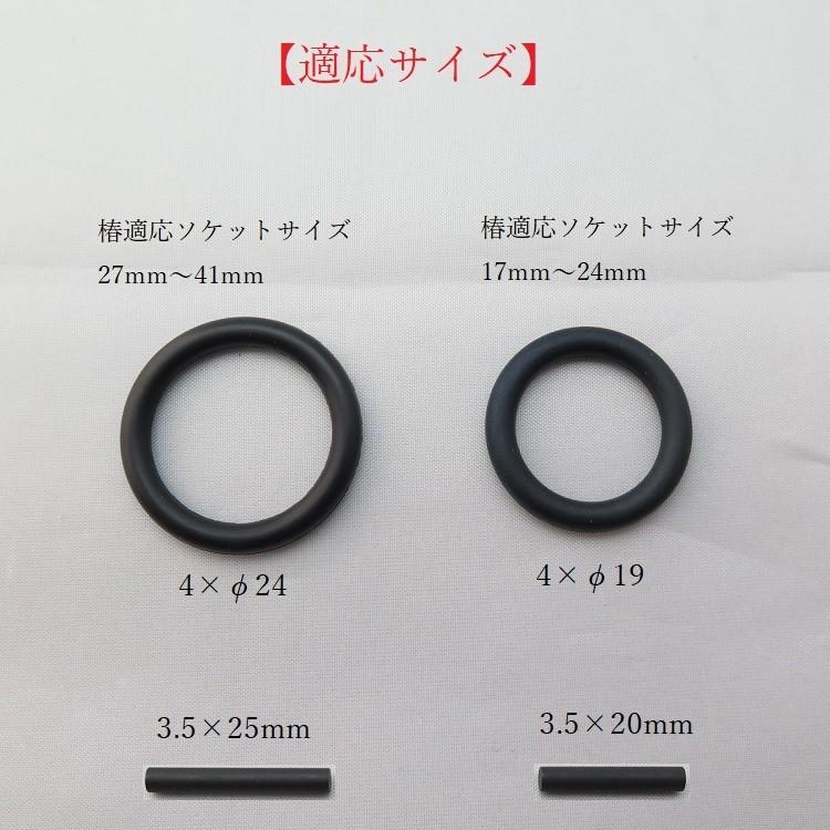 椿モデル インパクトレンチ用 ピン/Oリング 3.5×20mm 3.5×25mm / 4×φ19mm 4×φ24mm インパクト関連アクセサリー |  | 02