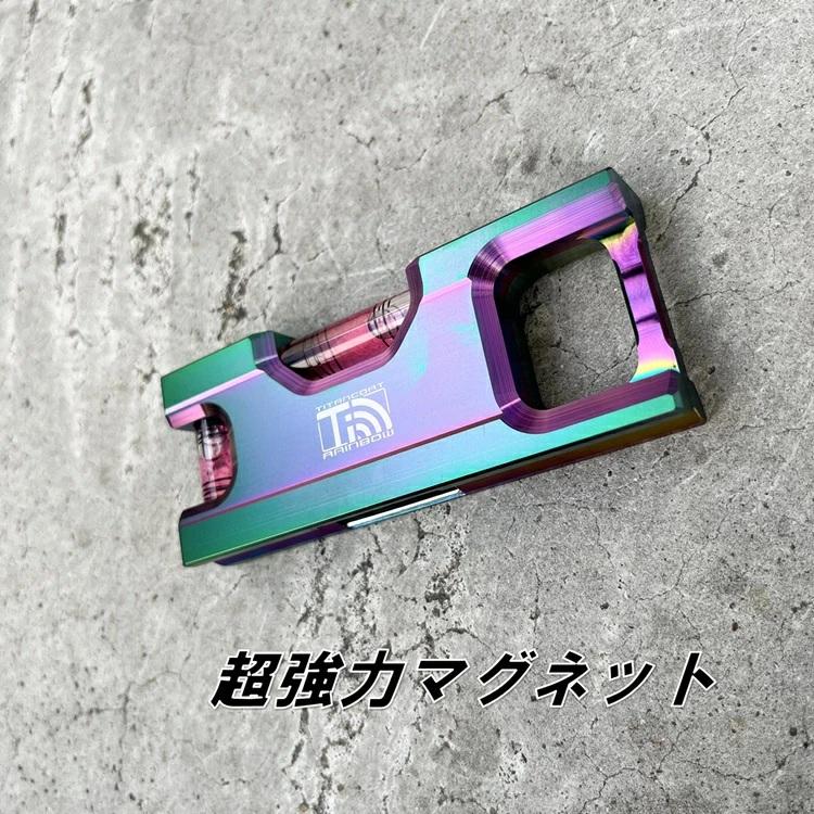 侍BLACKブラック×エビスEBISU 水平器 レインボーソリッドレベル2 100mm アルミ削り出し 超強力マグネット 足場組立 | EBISU（水平器、水準器） | 03