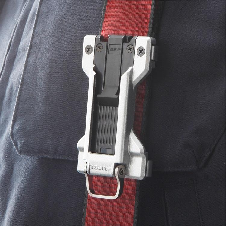 【6個までメール便可】タジマ TAJIMA SF-MFTHLD セフホルダー縦ベルト用 金属 フィット コンベ スケール 後付け工具ホルダー用 セフ後付縦ベルトホルダーメタル | Tajima | 08